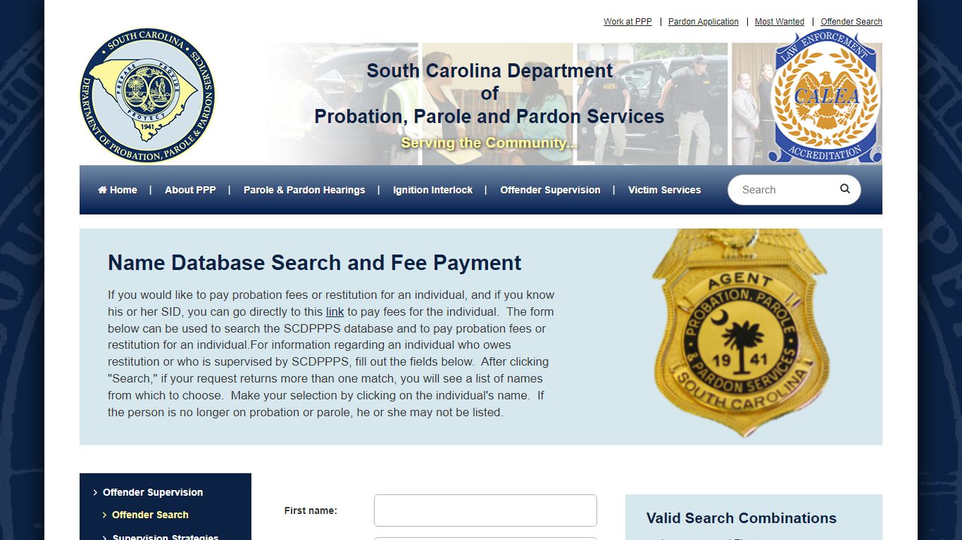 Offender Search | SCDPPPS - South Carolina Department of ...